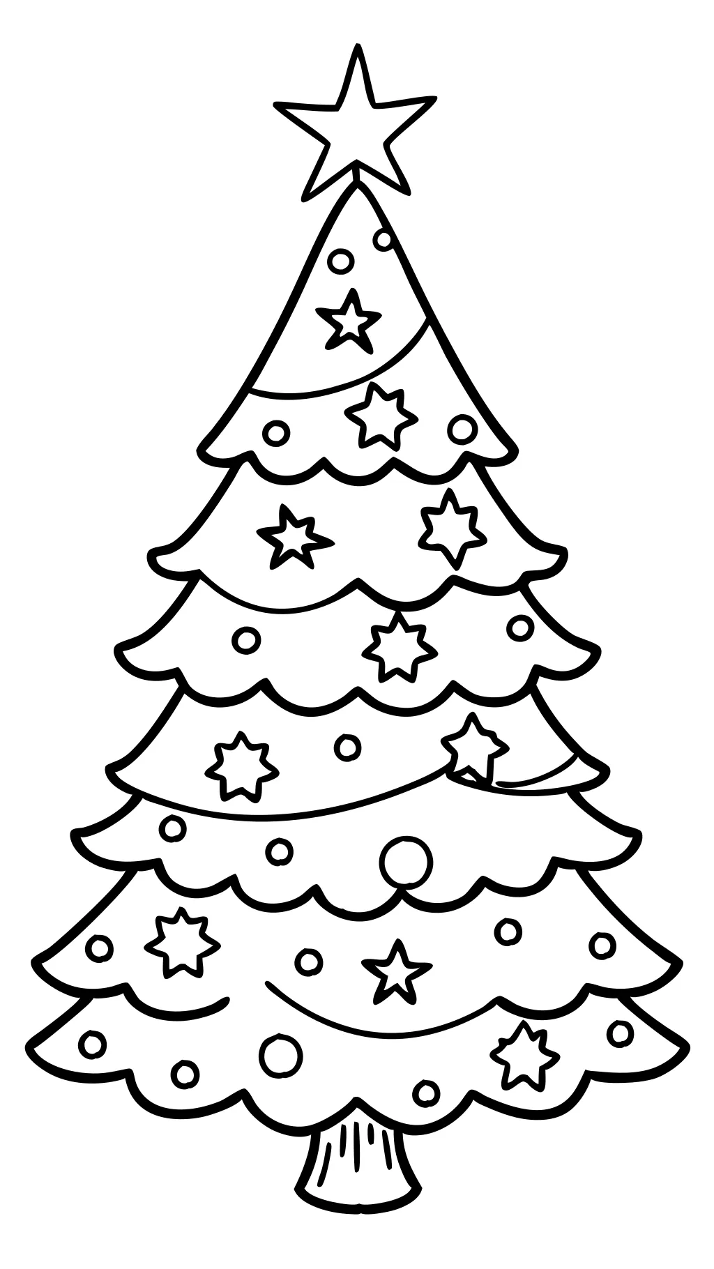 coloriages d’arbre de Noël gratuit à imprimer